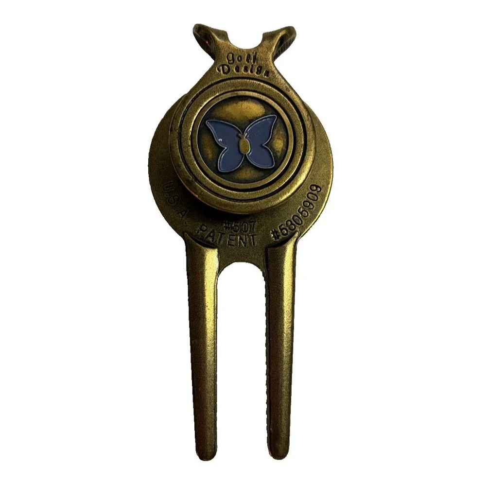 2X Vintage Kapalua Golf Club Maui Hawaii Divot Tool & Magnetic Coin Ball Marker